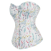 Emily British - Style Printed White Corset Bustier Top Fashion Little Dress - Cosplay Costume - Coscosmos